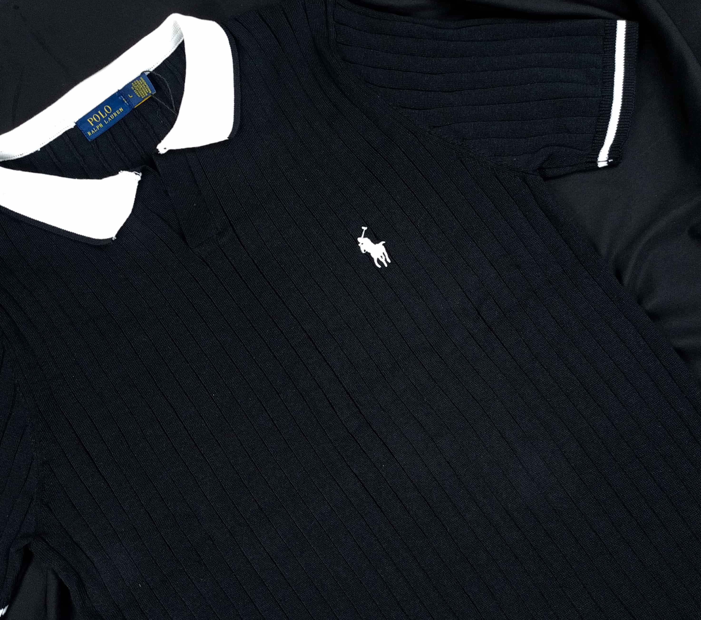 AKINO Premium Old Money Polo — Black - View 3 - Premium Polo by Akino