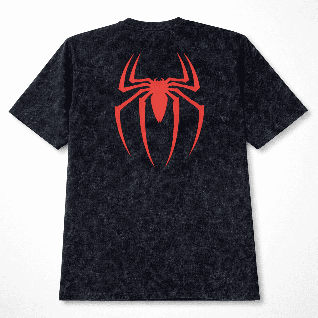 AKINO-DROP SHOULDER Acid Wash Spiderman - View 2 - Premium Panjabi by Akino
