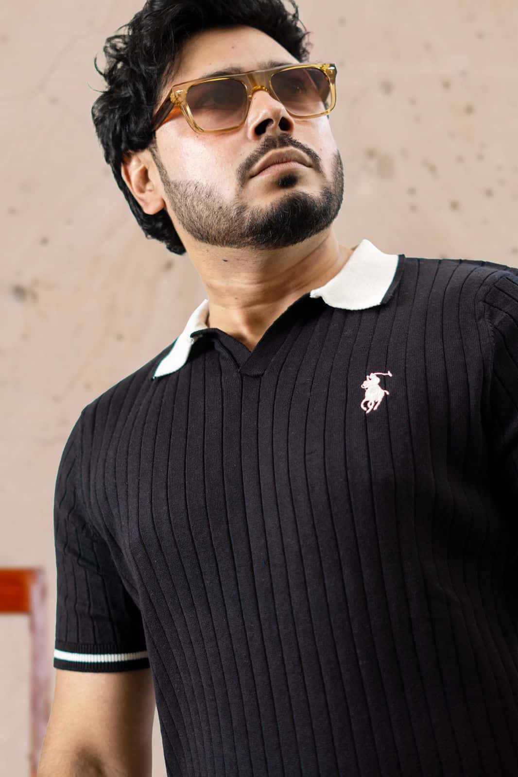 AKINO Premium Old Money Polo — Black — Premium Polo by Akino — view 2
