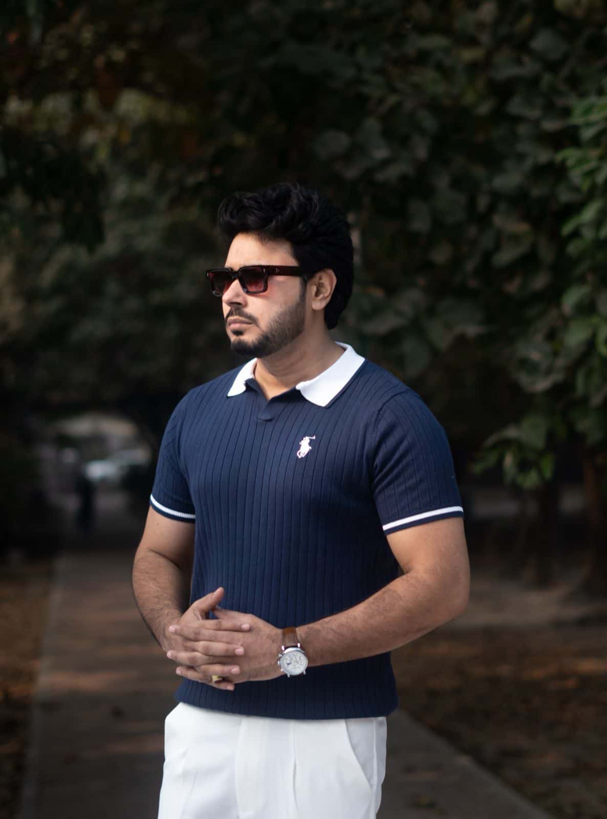 AKINO Premium Old Money Polo — Blue — Premium Polo by Akino — view 2